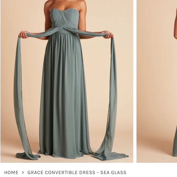 Birdy Grey / Grace Convertible Dress (with split) / Sea Glass / Large - Picture 10 of 11